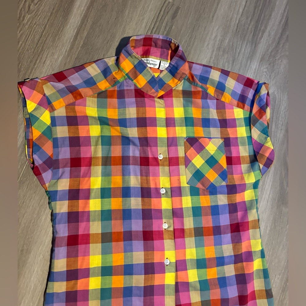 Vintage DonnKenny Multicolor Plaid Blouse